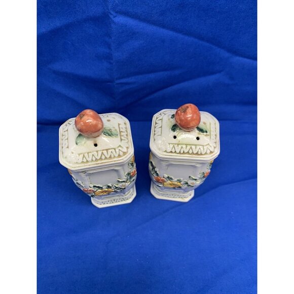 Vtg Lefton Salt Pepper Shakers Fruit Floral (Z4) Ceramic 105 - Picture 3 of 9